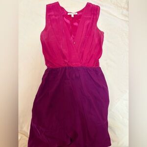 Amanda Uprichard Silk Mini Dress‎--  Pink and Purple Color Block, sz S